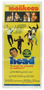 THE MONKEES “HEAD” AUSTRALIAN INSERT POSTER.