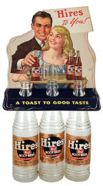 "HIRES TO YOU!" TRIPLE BOTTLE TOPPER.