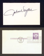 JOHN WAYNE SIGNED POSTAL CARD.