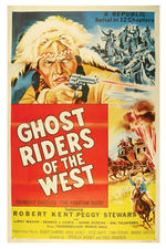 "GHOST RIDERS OF THE WEST" ONE-SHEET MOVIE POSTER.