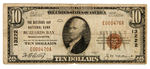 FR. 1801-1 1929 TYPE 1 $10 NATIONAL CURRENCY NOTE FROM THE BUZZARDS BAY NATIONAL BANK MASSACHUSETTS.