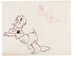 DONALD DUCK ORIGINAL CHARACTER STUDY ART LOT.