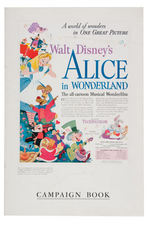 "WALT DISNEY'S ALICE IN WONDERLAND CAMPAIGN BOOK."