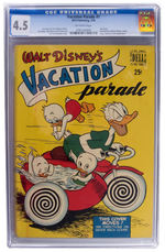 "VACATION PARADE" #1 JULY 1950 CGC 4.5 OFF-WHITE PAGES.