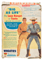 LONE RANGER & TONTO "BIG AS LIFE" POSTER WHEATIES BOOK EXAMPLE CEREAL BOX.