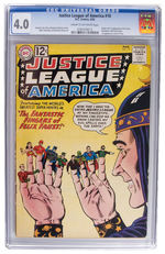 "JUSTICE LEAGUE OF AMERICA" CGC COMIC BOOK PAIR.