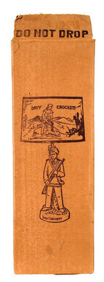 "DAVY CROCKETT" FIGURAL LAMP WITH SHADE AND BOX.