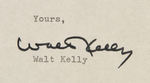 MILTON CANIFF AND WALT KELLY SIGNED LETTERS ON PERSONAL STATIONERY.