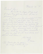 “SUPERMAN” COMIC STRIP AND COMIC BOOK ARTIST WAYNE BORING HANDWRITTEN LETTER TRIO.