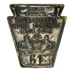 PENNSYLVANIA STATE POLICE EARLIEST STYLE BADGE.