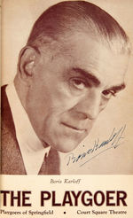 “PLAYBILLS 1942 AND 1943” BOUND VOLUME WITH 41 AUTOGRAPHS INCLUDING BORIS KARLOFF.