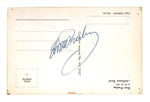 ELVIS PRESLEY TWICE SIGNED POSTCARD.