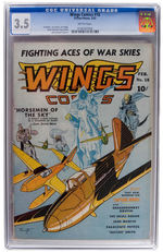 "WINGS COMICS" #18 FEBRUARY 1942 CGC 3.5 BRITTLE PAGES.