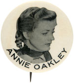 “ANNIE OAKLEY” PAIR OF C. 1960 BUTTONS.