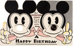 MICKEY MOUSE 1930s BIRTHDAY CARD LOT.