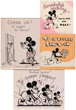 MICKEY MOUSE GET WELL CARD LOT.