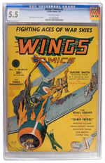 "WINGS COMICS" #7 MARCH 1941 CGC 5.5 OFF-WHITE PAGES.