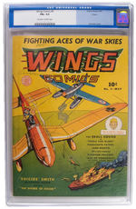 "WINGS COMICS" #9 MAY 1941 CGC 6.5 OFF-WHITE TO WHITE PAGES.