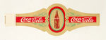 CHOICE COLOR "COCA-COLA" EMBOSSED CIGAR BAND WITH BOTTLE.