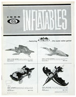 BATMAN INFLATABLE BATPLANE AND IDEAL 1966 SALESMAN'S CATALOG.