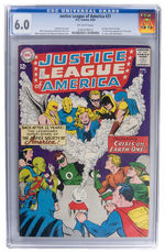 "JUSTICE LEAGUE OF AMERICA" #21 AUGUST 1963 CGC 6.0 OFF-WHITE PAGES.