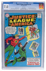 "JUSTICE LEAGUE OF AMERICA" #22 SEPTEMBER 1963 CGC 7.0 WHITE PAGES.