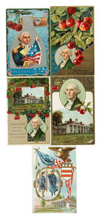 GEORGE WASHINGTON EMBOSSED POSTCARDS.