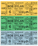 “BOB DYLAN” CONCERT TICKET TRIO.