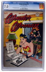 "WONDER WOMAN" #25 SEPTEMBER-OCTOBER 1947 CGC 7.0 CREAM TO OFF-WHITE PAGES.