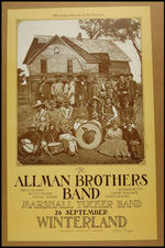 BILL GRAHAM ALLMAN BROTHERS BAND CONCERT POSTER SIGNED BY DAVID SINGER.