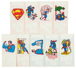 “COMIC BOOK TATTOO” LOT OF WRAPPERS FEATURING DC SUPERHEROES.