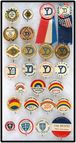 WORLD WAR I GROUP OF 25 WELCOME HOME BUTTONS.