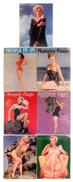 "PHOTOPLAY PINUPS" 1952-1953 MAGAZINES W/MARILYN MONROE/JANE RUSSELL, OTHERS.