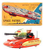 "BATTERY OPERATED SPACE PATROL" MANNED SPACECRAFT.