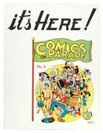 "COMICS ON PARADE" COMIC BOOK DISPLAY SIGN.