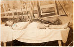 FRANK LITTLE I. W.W. MARTYR POST-LYNCHING DEATH REAL PHOTO POSTCARD.