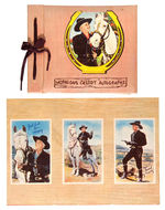 "HOPALONG CASSIDY AUTOGRAPHS" ALBUM/INSERT PAIR.