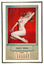 MARILYN MONROE "GOLDEN DREAMS" 1953 NUDE FRAMED CALENDAR.