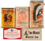 13 PIECE PATENT MEDICINE LOT W/NATIVE AMERICAN GRAPHICS/TEXT.