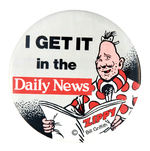 "ZIPPY" NEWSPAPER PROMO BUTTON FROM LEVIN COLLECTION.