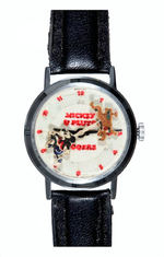 "MICKEY & PLUTO JOGGERS" PROTOTYPE WRIST WATCH.