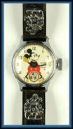 "INGERSOLL MICKEY MOUSE WRIST WATCH" BOXED 1935 VERSION.