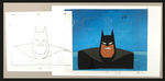 “BATMAN THE ANIMATED SERIES” ANIMATION CEL WITH MATCHING PENCIL DRAWING AND LASER BACKGROUND.