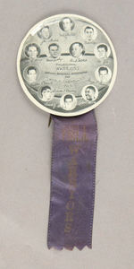 "PHILADELPHIA WARRIORS WORLD'S CHAMPIONS 1955-1956" BUTTON WITH TOM GOLA.