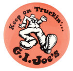 RESTAURANT PROMO BUTTON USING R. CRUMB ART FROM LEVIN COLLECTION.