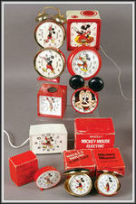 COLLECTION OF MICKEY MOUSE ALARM CLOCKS BY BRADLEY.