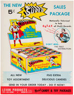 "SUPERMAN" NOVEL CANDY BOXES PROMOTIONAL RETAILER'S SALES SHEET.