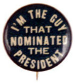 POLITICAL REFERENCE CIGARETTE GIVEAWAY BUTTON.