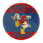 OUTSTANDING ANGRY DONALD HIGH SCHOOL BUTTON.