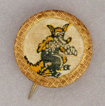 BIG BAD WOLF FABRIC  AND BRASS BUTTON.